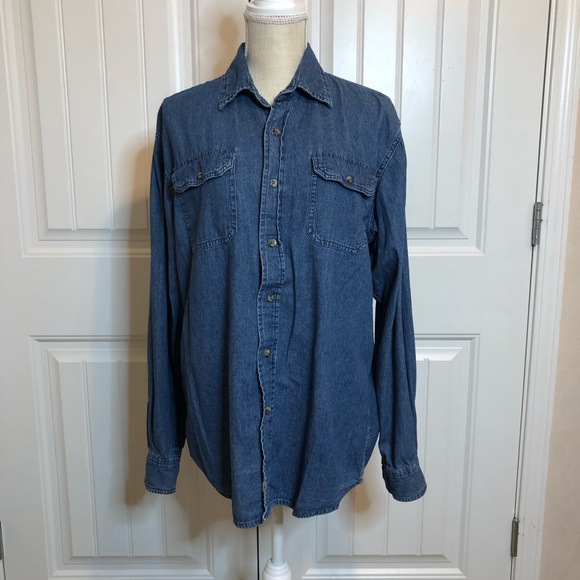Wrangler Other - Men’s Wrangler long sleeve denim button down shirt